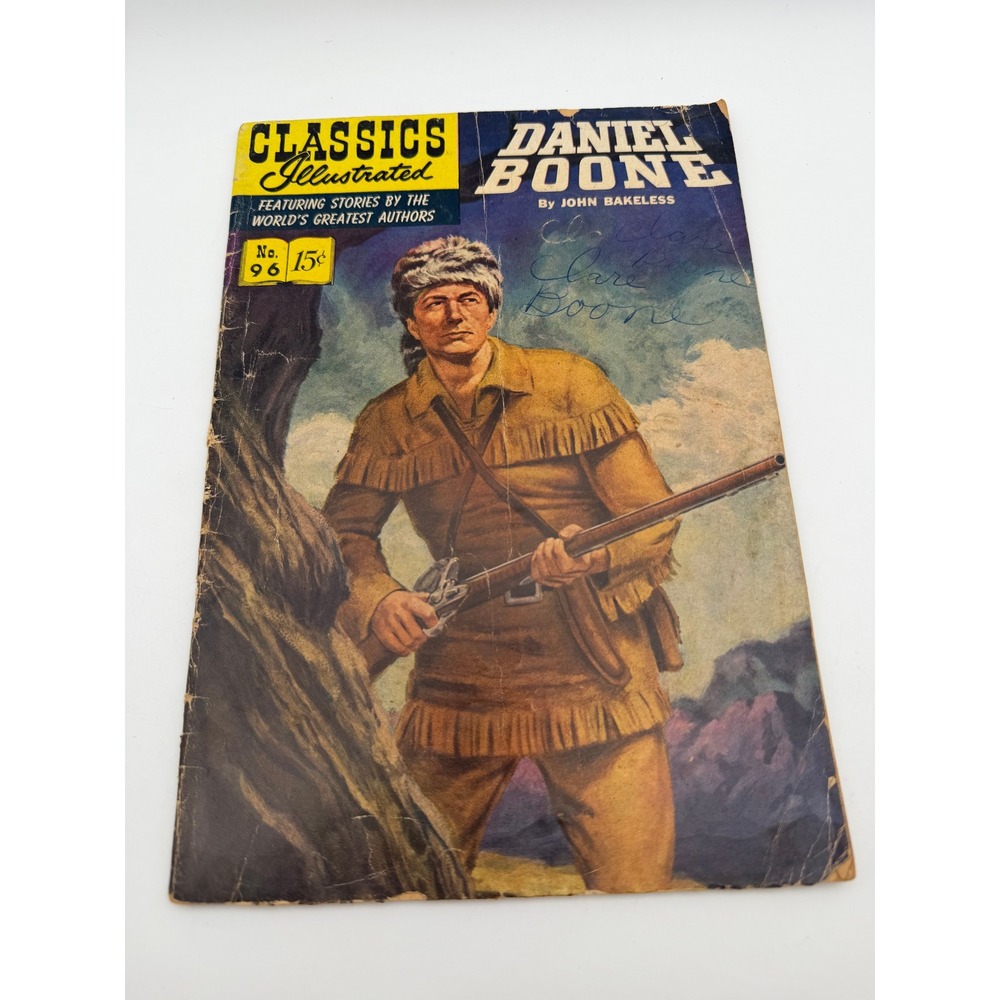 Classics Illustrated No 96 Daniel Boone June 1952 Vintage Comic Book Gilberton